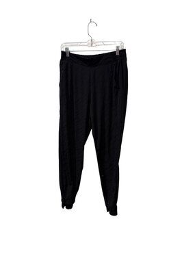 Athleta Brooklyn Textured Jogger Pants Black Size 8 Lightweight Stretchy Comfort